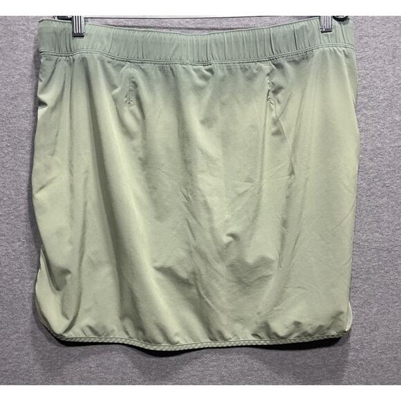 Athleta Run With It 14" Skort Skirt Size XL Olive Green Stretch Zip Pocket - Picture 3 of 11